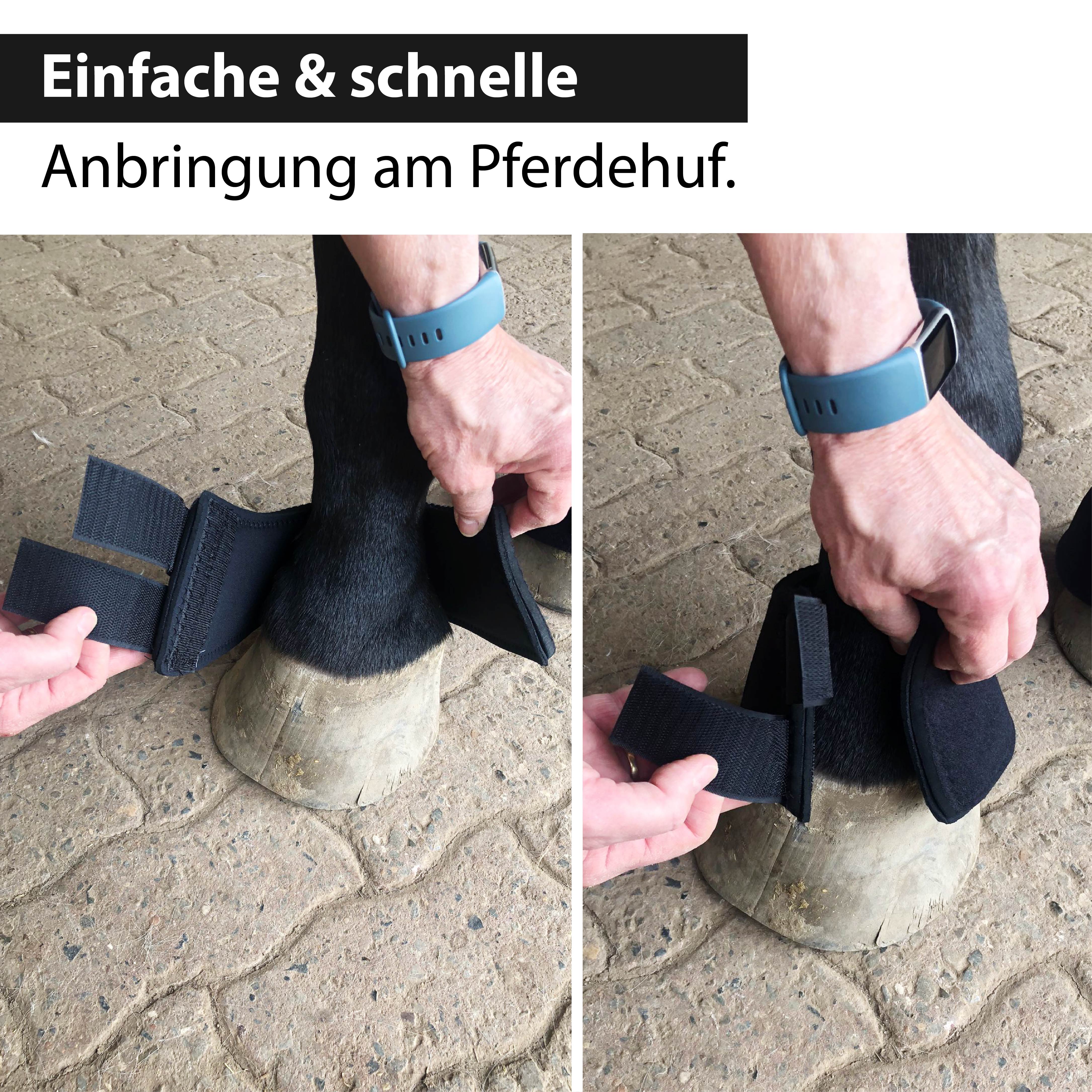 Neopren Hufglocken schwarz, Größe S-XXL
